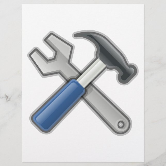 Verktyg, Hammer och Wrench Reklamblad (Framsidan)