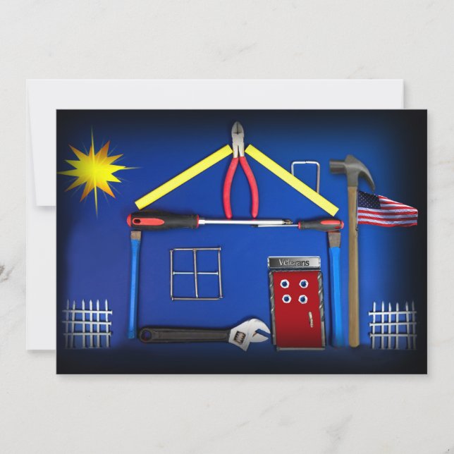 Verktyg House Open House - Veterans Inbjudningar (Framsida)