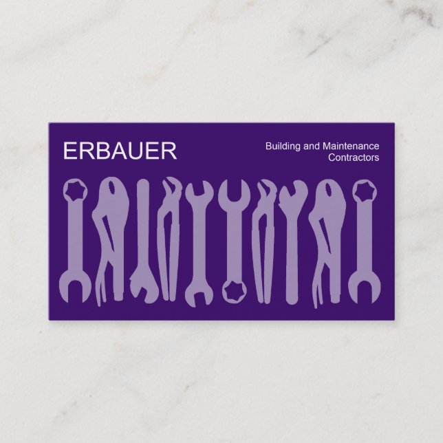 Verktyg inom handeln - Lilans nyanser Visitkort (Framsida)