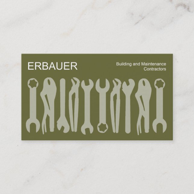 Verktyg inom handeln - Olivskosor 666633 Visitkort (Framsida)