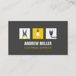 Verktyg Light Bulb and Plug Logotyp Electrical Visitkort