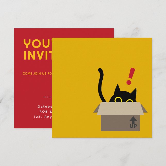 VERKTYG! - Lustigt boendekort för uppvärmning av h Inbjudningar (Fram/baksida)