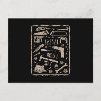 Verktyg med ram vintage vykort