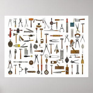 Verktyg och Utensils. Bra gammala dagar Poster