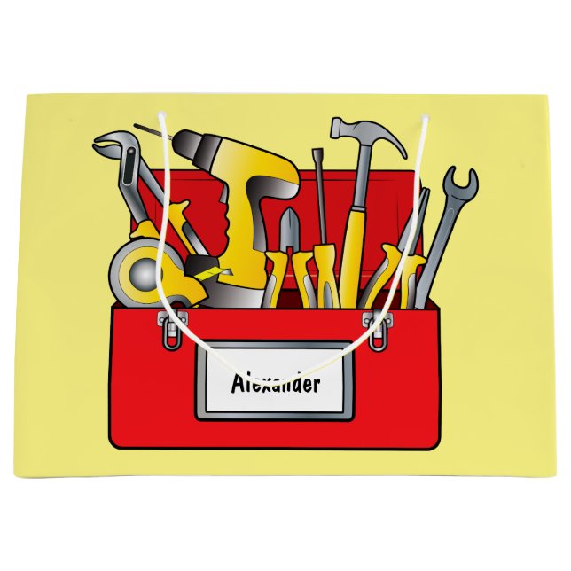 Verktyg och verktyg boxas gåvan hänger lös känd (Framsidan)