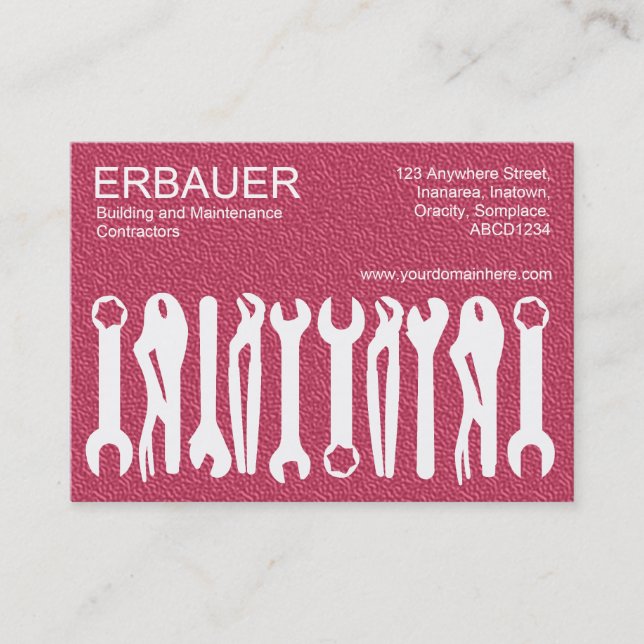 Verktyg of the Trade (Knubbig) - Red Tex Visitkort (Framsida)