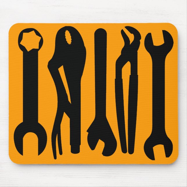 Verktyg - Orange FF9900 Musmatta (Framsidan)