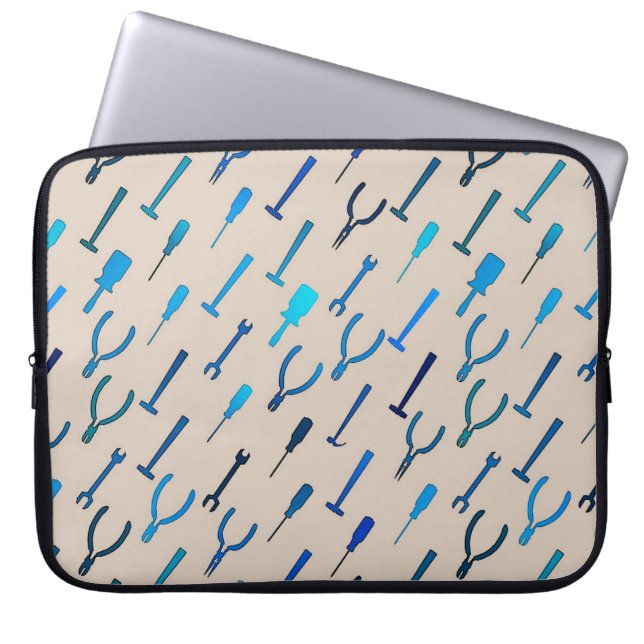 Verktyg, på medelhög grått laptop sleeve (Framsidan)