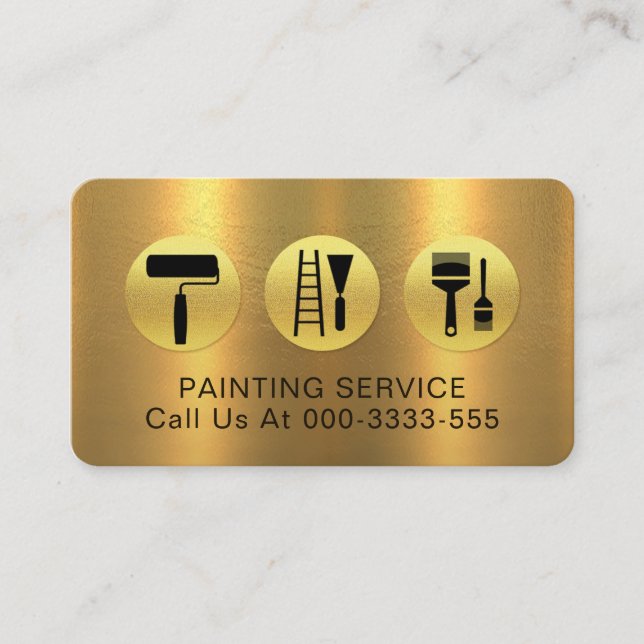 Verktyg Painter för Guld-penseln Golden Lagrar Visitkort (Framsida)