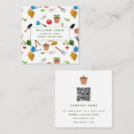  Verktyg Plants Gardener Nursery Fyrkantigt Visitkort