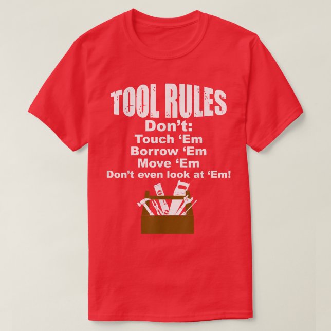 Verktyg Regler Funny Fars dag Handyman  Gift Tee (Design framsida)