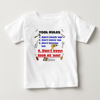Verktyg Regler Humous Wood Shop Boys Garage Tee Shirt