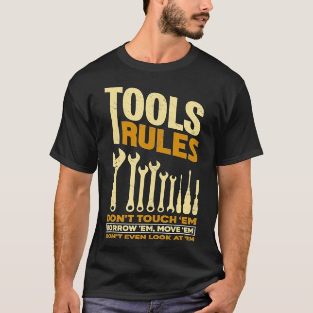 Verktyg Regler Proud Handyman Mechanic Verktyg Gif T Shirt (Framsida)