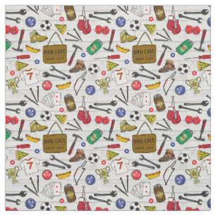 Verktyg Shed Funny Beer Den Man Cave Patterned Tyg