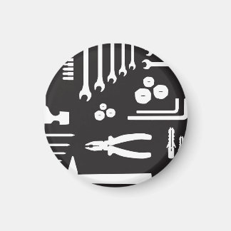 Verktyg Silhouette Mönster Magnet