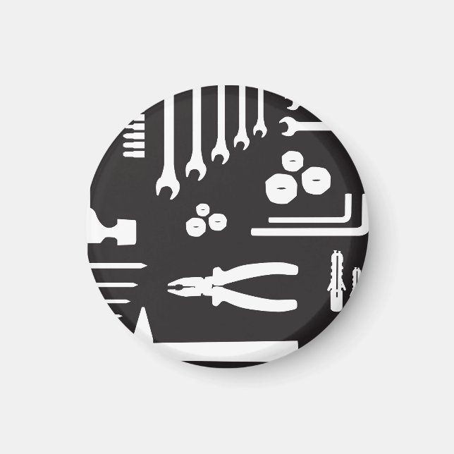 Verktyg Silhouette Mönster Magnet (Framsidan)
