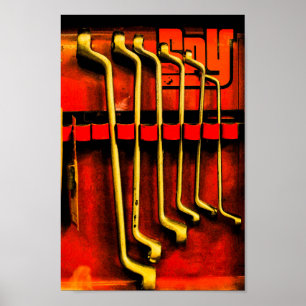 Verktyg Skiftnycklar Garage Cyklar Bilar Reparatio Poster