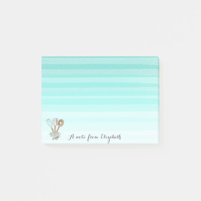 Verktyg - vattenfärg för bakverk post-it block (Framsida)