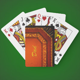 Verktygat läderbaksida casinokort