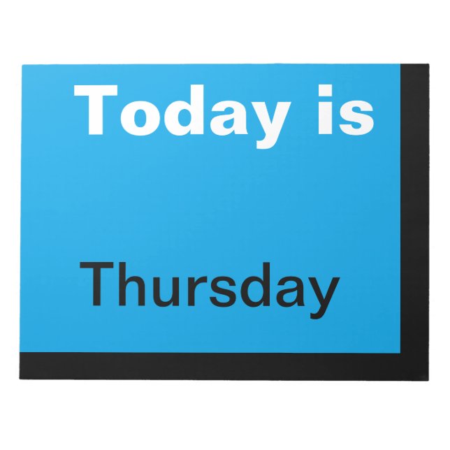 Verktygen i Visual Calendar på torsdagen Anteckningsblock (Framsida)