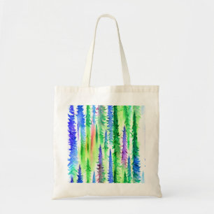 Verktyget Bright Watercolor Gräs Träd Canvas Tote Tygkasse