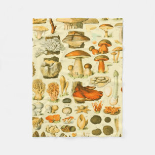 Verktyget Vintage Toadstool Antique Illustration Fleecefilt
