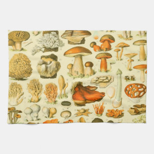 Verktyget Vintage Toadstool Antique Illustration Kökshandduk