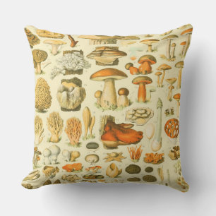 Verktyget Vintage Toadstool Antique Illustration Kudde