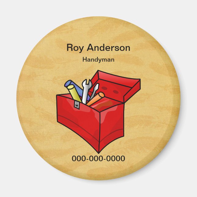 Verktygslåda: Mall för Handyman Magnet (Framsidan)