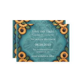 Verktygslåda och solblommor Spara datumet Inbjudningar