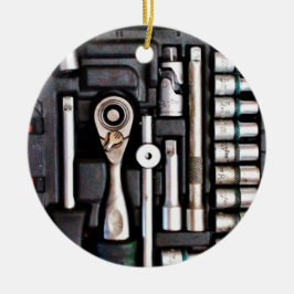 Verktygslådans Handyman Verktyg Julgransprydnad Keramik