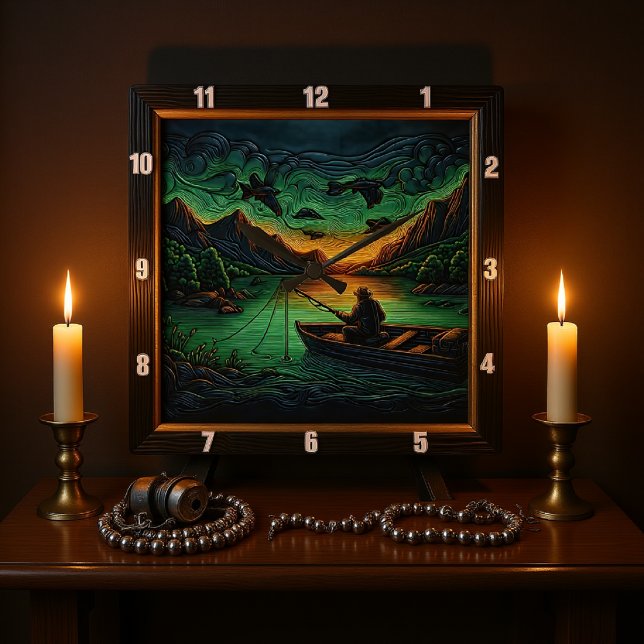 Verktygsskyddad Fridluftsmänniska Fyrkantig Klocka (Skapare uppladdad)