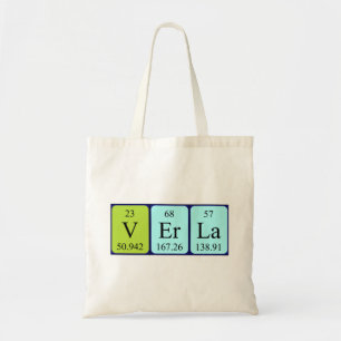 Verla Periote bord namn tote bag Tygkasse