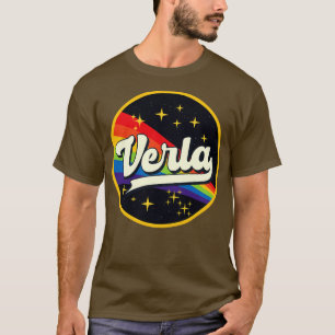 Verla Rainbow in Space Vintage Stil T Shirt