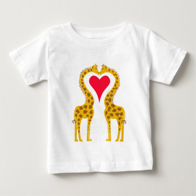 verliebte Giraffen T-shirt (Framsida)