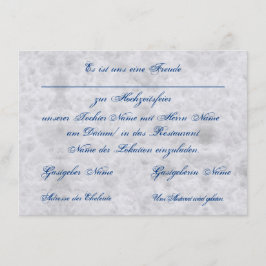 Vermählung Einladung zur Hochzeit Bekanntgabe Tilläggskort
