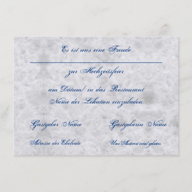 Vermählung Einladung zur Hochzeit Bekanntgabe Tilläggskort (Framsida)