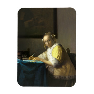 Vermeer A Dam Skriva Brev Magnet
