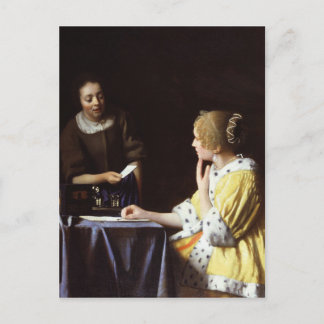 Vermeer - Älskarinna och Maid 1666-67 Vykort