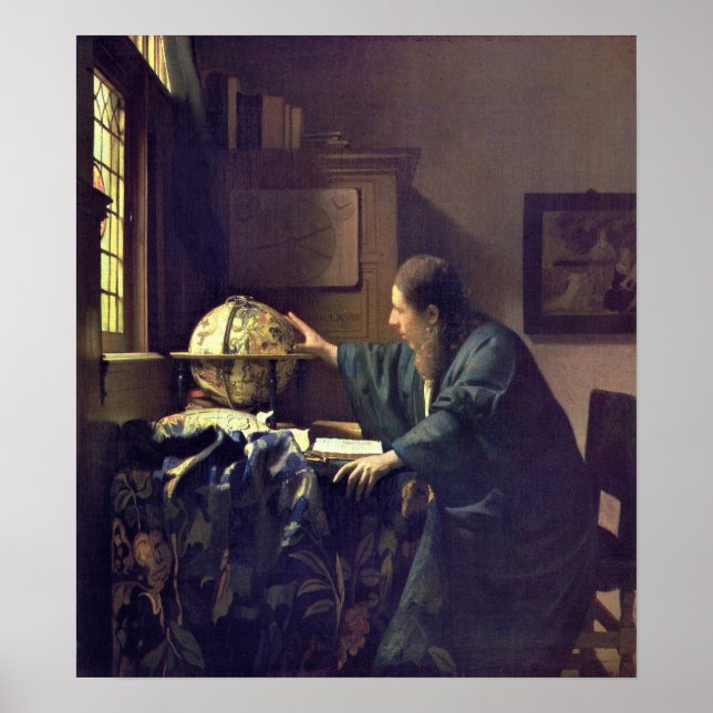 Vermeer - Astronomer 1668 (LÄS BESKRIVNING!) Poster (Framsidan)