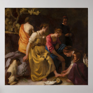 Vermeer - Diana och hennes assistenter 1656 Poster