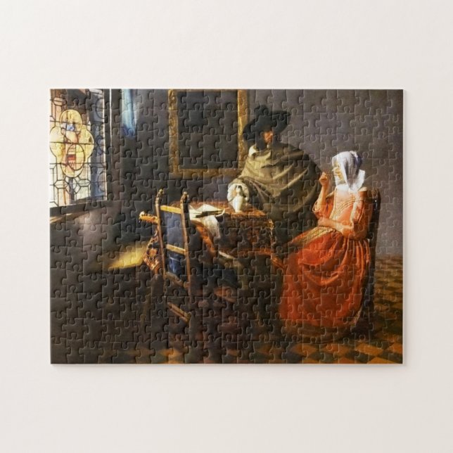 Vermeer exponeringsglaset av vinpussel pussel (Horisontell)
