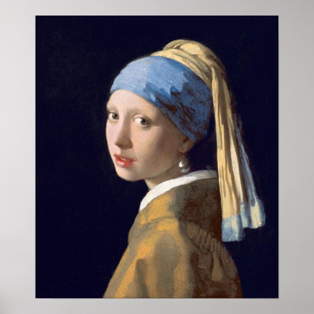 Vermeer - Flicka med pärlörhänge (LÄS BESKRIVNINGE Poster (Framsidan)