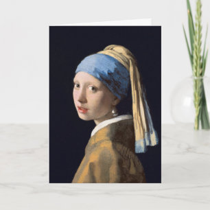 Vermeer Flickan med en pärlörhänge Finkonst Helgkort