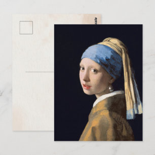 Vermeer Flickan med pärlörhänge Finkonst Vykort