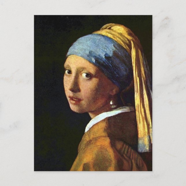 Vermeer - Flickan med Pearl Earring Vykort (Framsida)