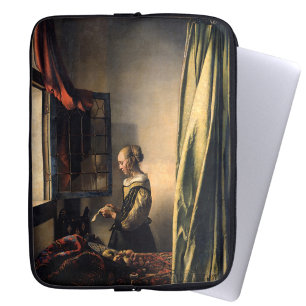Vermeer - Flickor som läser Brev i ett öppet fönst Laptop Fodral