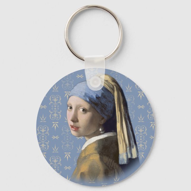 Vermeer-Girl med Pearl Earring Nyckelring (Framsida)