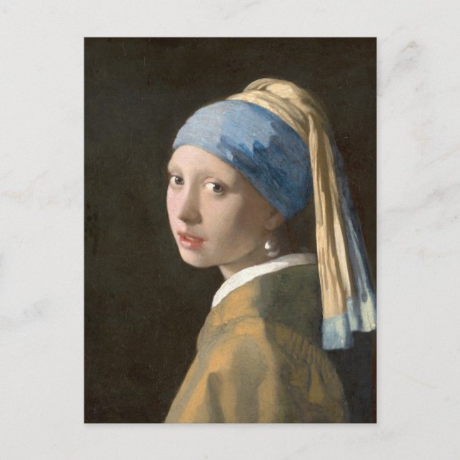 VERMEER Girl med Pearl Earring Vykort (Framsida)