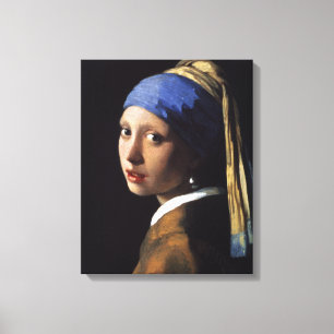 Vermeer Girl Pearl Earring Masterbit Painting Canvastryck